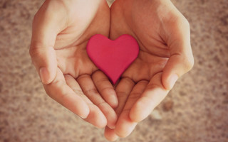 Heart hands pink ambient love - anne dunn free wallpaper