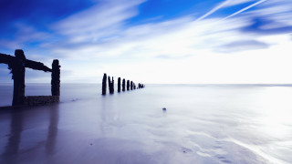 Pier beach longexposure clouds mattepainting - adobe lightroom free wallpaper for desktop