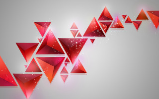 Red abstract triangles stars gray - a place free wallpaper