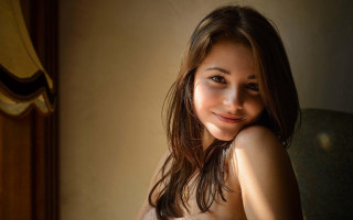 Woman white dress portrait indoor - barbizon school free wallpaper