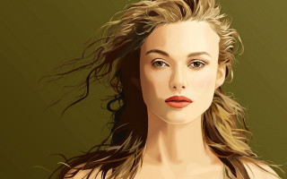 Woman longhair redlipstick greenbackground photorealism - a red lipstick free wallpaper