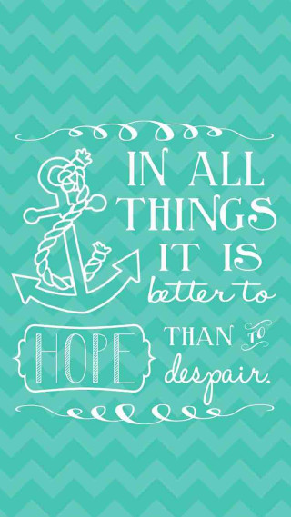 Quote green background white anchor - a.d.m. cooper free wallpaper