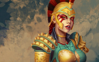 Dark skinned woman gold helmet - gold free wallpaper