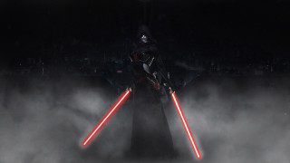 Dark saber wielder foggy sky - free gaming wallpaper