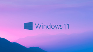 Purple blue windows11 mountains sunset - background free wallpaper for desktop