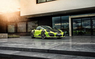 Yellow porsche gtr building sunbeam - cornelisz hendriksz vroom free wallpaper for desktop