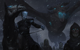 Fantasy epic dragon demon snowy - epic fantasy free wallpaper