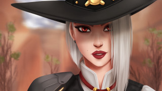White hair black hat gold - a red lip free wallpaper