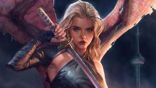 Epic fantasy woman sword wings - epic fantasy character art free wallpaper