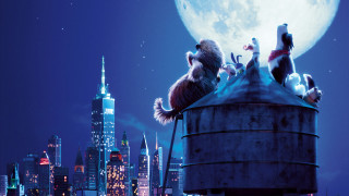 Animal group moonlit cityscape furry - a group of animals free wallpaper