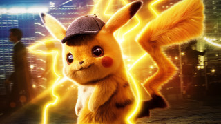 Pikachu dancing city lights neon - drew struzan free wallpaper