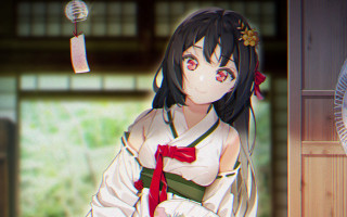 Kimono fan woman blurry flowers - a woman in a kimono holding free wallpaper