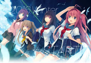 Girls school uniforms blue sky - a group of girls free wallpaper