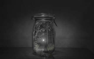 Person jar light table dark 3 - a jar free wallpaper