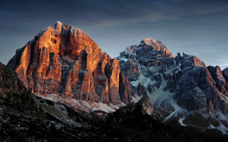 Mountain range sunset starry sky - sunset free wallpaper