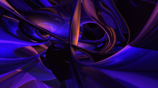 Purple blue fractal raytraced generative - a computer free wallpaper