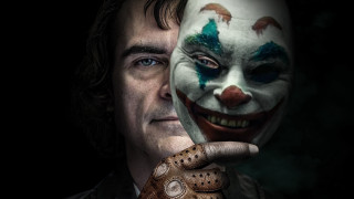 Creepy clown mask man blue - sinister free wallpaper