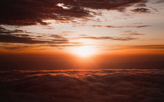 Sunset airplane window clouds orange - orange glow free wallpaper