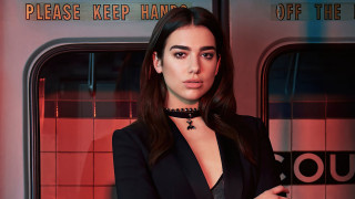 Woman black suit choker red - a black suit free wallpaper