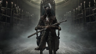 Man black suit two swords - the wall and a clock free wallpaper