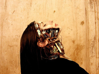 Woman hair clips scissors hairstyle - biopunk free wallpaper