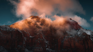 Mountain cloudy sky cityscape evening - dave melvin free wallpaper