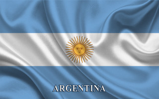 Argentina flag sun center image - international typographic style free wallpaper