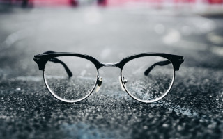 Glasses table street building macro - a pair of glasses free wallpaper