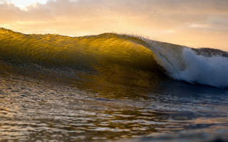 Wave yellow light surfing artist - impressionist free wallpaper