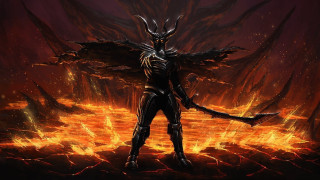 Demonic forest flames fire breathing - demonic free wallpaper