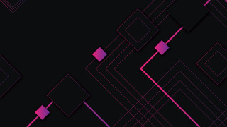 Black pink squares lines bauhaus - synthwave style free wallpaper