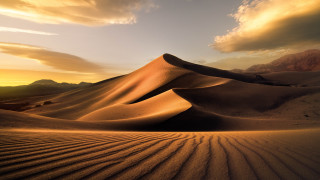 Desert sand dunes mountains sunset 2 - sunrise time free wallpaper