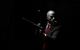 Man suit tie cigarette gun - a cigarette free wallpaper for desktop