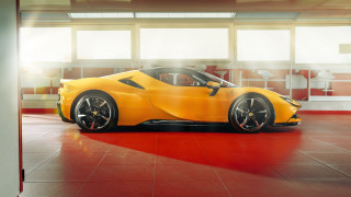 Yellow sports car garage red - a yellow sports car free wallpaper
