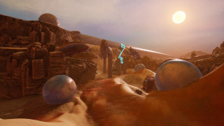 Desert rocks cross fullmoon night - bedwyr williams free wallpaper