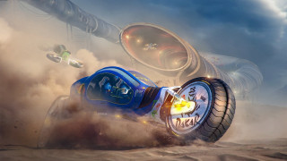 Futuristic vehicle sand rocket background - the sand free wallpaper