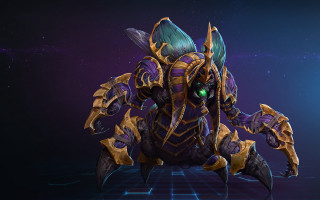 Alien armor planet starry sky - yellow wing free wallpaper