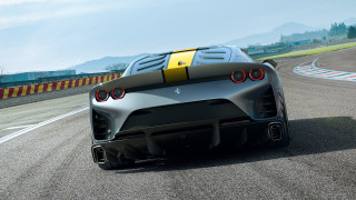 Black yellow sportscar racetrack mountains - a race track free wallpaper