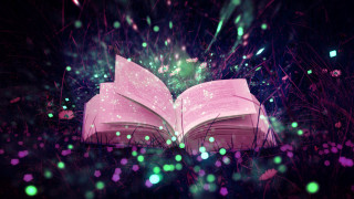 Magical realism open book grass - a green light free wallpaper
