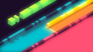 Colorful light green synchromism pixelart - the top of it free wallpaper