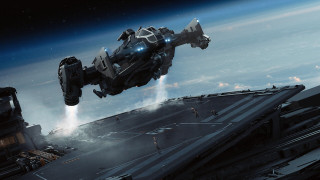 Sci fi fighter jet spacecraft - star citizen halo free wallpaper