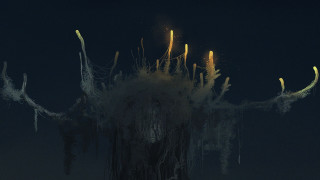 Candles table night tree milkyway - context art free wallpaper