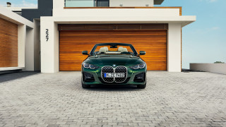Green car garage brown door - ahmed yacoubi free wallpaper