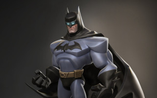 Batman blue costume armor helmet - a black cape free wallpaper