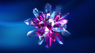 Pink crystal flower mecha glowing - cinema 4 d free wallpaper