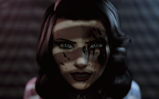 Woman makeup art face eyes - art deco free wallpaper