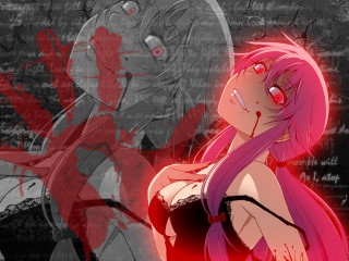 Pink hair red dress man - a red mask free wallpaper