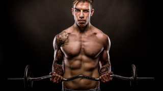 Man tattoo bbholder portrait male - his face and chest free wallpaper
