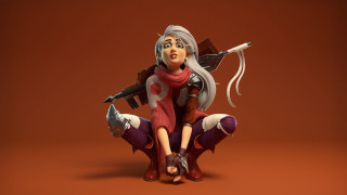 Woman gun stool crossed armor - a stool free wallpaper