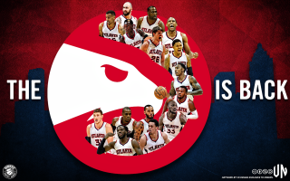 Basketball players circle red background - a group of basketball players free wallpaper